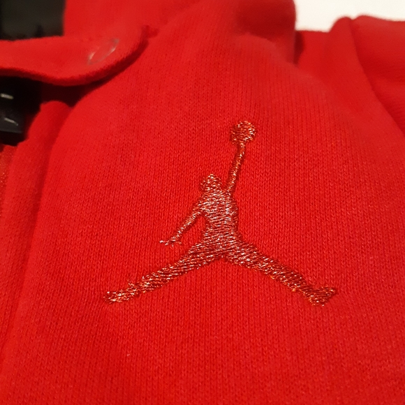 Jordan Jumpsuits Hooded Coverall, Baby Boy Gym Red, Size 9 Months 22" Long - Picture 14 of 16